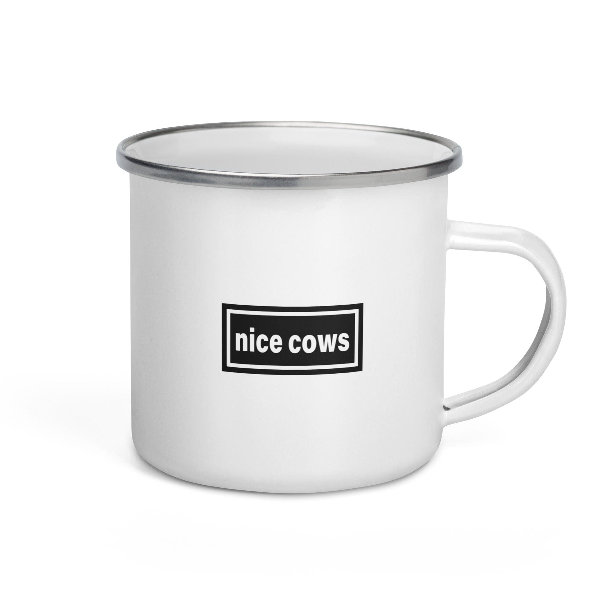 The Tractor Mugs Store Oasis Style Nice Cows | Enamel Mug Quality Farmers Merch