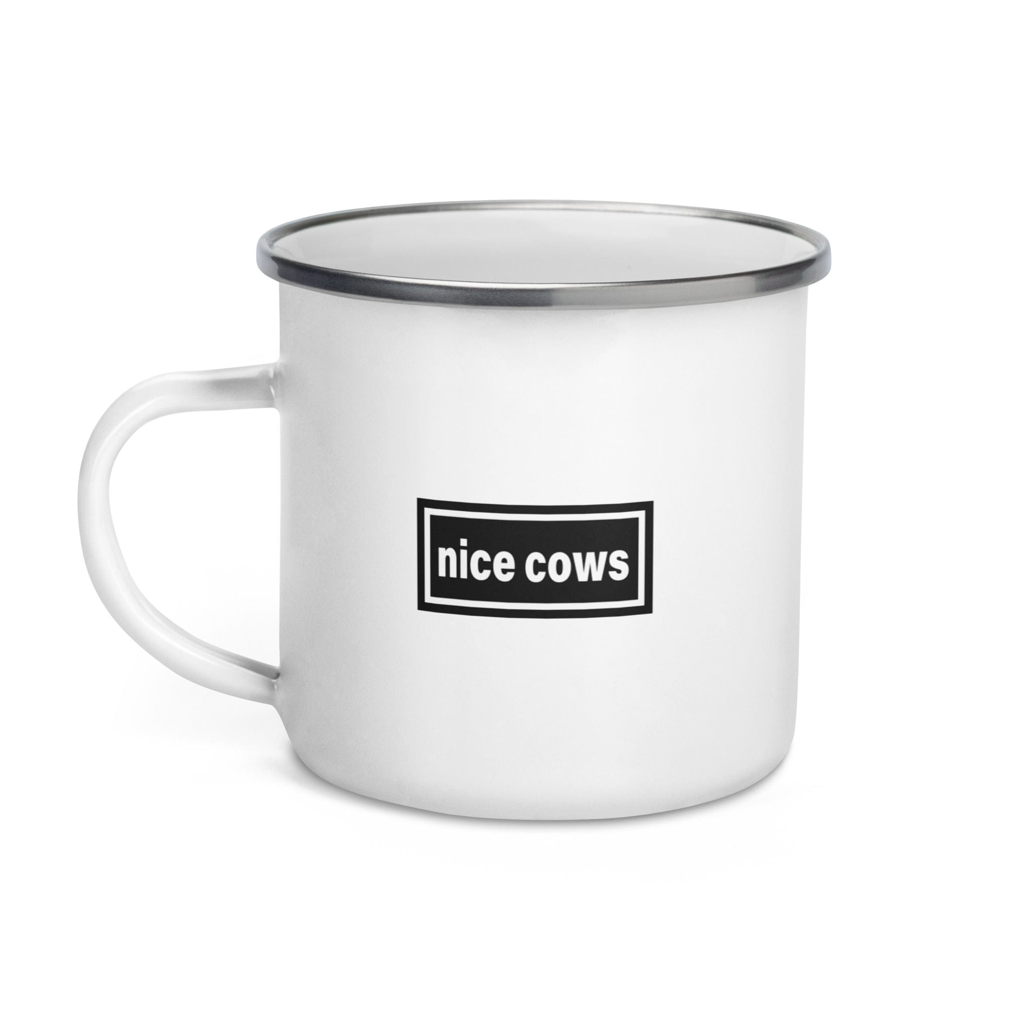 The Tractor Mugs Store Oasis Style Nice Cows | Enamel Mug Quality Farmers Merch