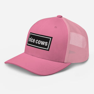 The Tractor Mugs Store Oasis Style Retro Nice Cows | Trucker Cap Quality Farmers Merch