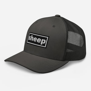 The Tractor Mugs Store Oasis Style Retro Sheep | Trucker Cap Quality Farmers Merch