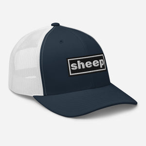 The Tractor Mugs Store Oasis Style Retro Sheep | Trucker Cap Quality Farmers Merch