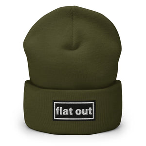 The Tractor Mugs Store Olive OASIS Style 'Flat Out' | Cuffed Beanie Quality Farmers Merch