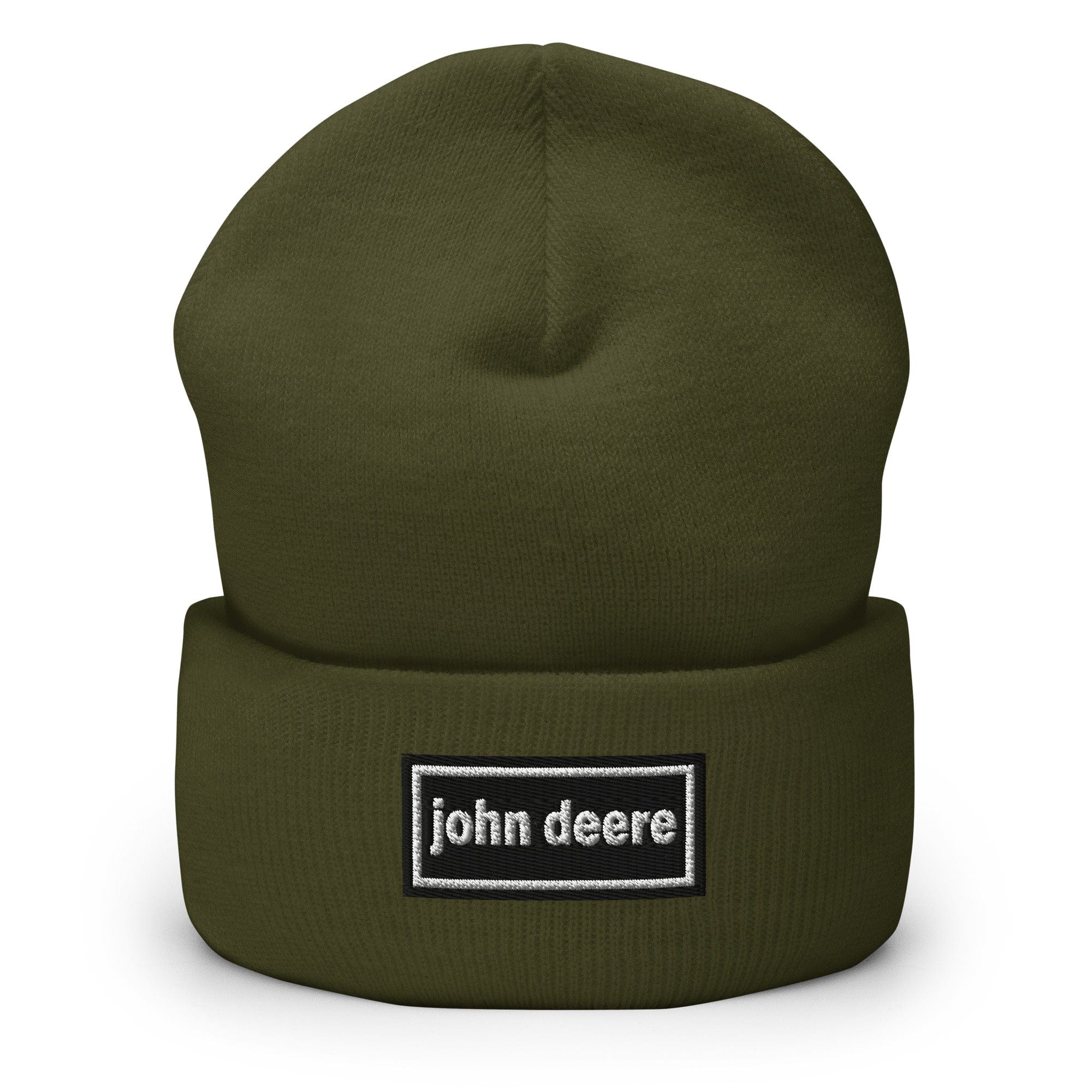 The Tractor Mugs Store Olive OASIS Style 'John Deere' | Cuffed Beanie Quality Farmers Merch