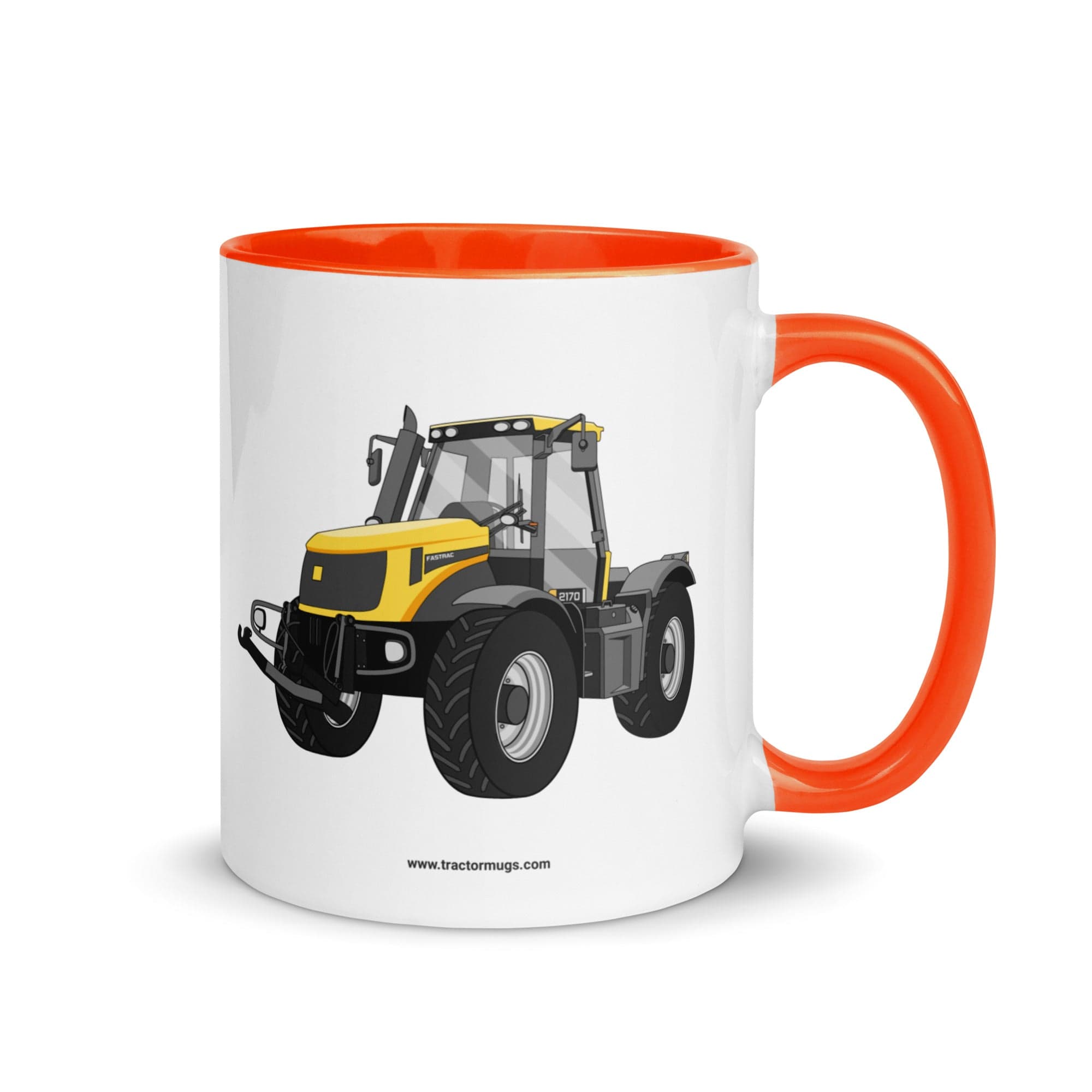 The Tractor Mugs Store Orange / 11 oz JCB Fastrac 2170 | Mug with Color Inside Quality Farmers Merch
