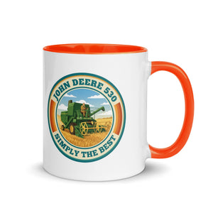 The Tractor Mugs Store Orange John Deere 530 John Deere 530 SIMPLY THE BEST | Mug with Colour Inside Quality Farmers Merch