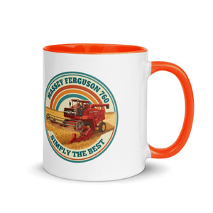 The Tractor Mugs Store Orange Massey Ferguson 760 Massey Ferguson 760 SIMPLY THE BEST | Mug with Colour Inside Quality Farmers Merch