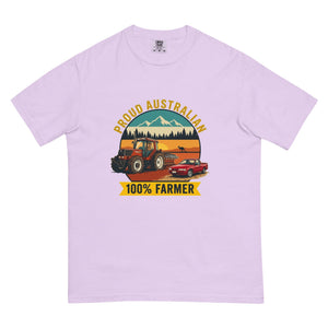The Tractor Mugs Store Orchid FIATAGRI F130 PROUD AUSTRALIAN 100% FARMER Outdoor | Unisex Premium T-shirt Quality Farmers Merch