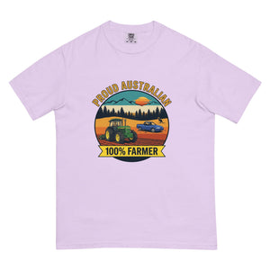 The Tractor Mugs Store Orchid John Deere 3350 PROUD AUSTRALIAN 100% FARMER Outdoor | Unisex Premium T-shirt Quality Farmers Merch