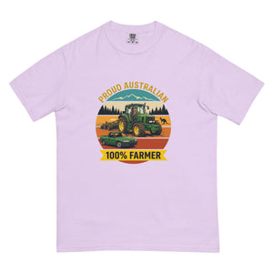 The Tractor Mugs Store Orchid John Deere 6930 PROUD AUSTRALIAN 100% FARMER Outdoor | Unisex Premium T-shirt Quality Farmers Merch