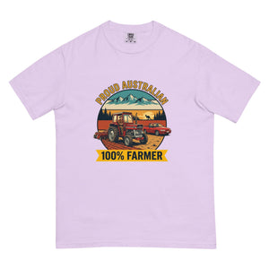 The Tractor Mugs Store Orchid Massey Ferguson 135 PROUD AUSTRALIAN 100% FARMER Outdoor | Unisex Premium T-shirt Quality Farmers Merch