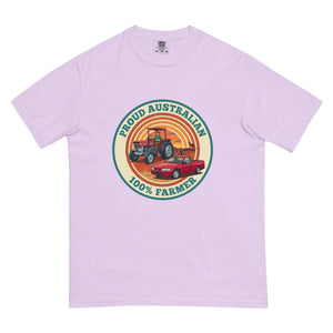 The Tractor Mugs Store Orchid Massey Ferguson 135 PROUD AUSTRALIAN 100% FARMER Retro | Unisex Premium T-shirt Quality Farmers Merch