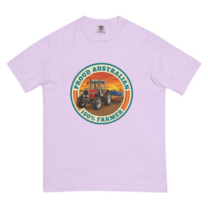 The Tractor Mugs Store Orchid Massey Ferguson 3075 PROUD AUSTRALIAN 100% FARMER Retro | Unisex Premium T-shirt Quality Farmers Merch