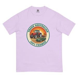 The Tractor Mugs Store Orchid Massey Ferguson 6480 PROUD AUSTRALIAN 100% FARMER Retro | Unisex Premium T-shirt Quality Farmers Merch