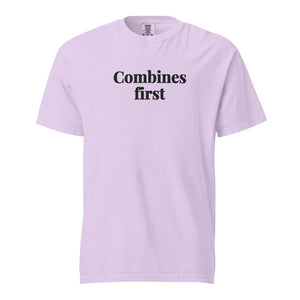 The Tractor Mugs Store Orchid / S Combines First | Unisex Premium T-shirt Quality Farmers Merch