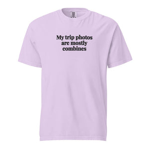 The Tractor Mugs Store Orchid / S My Trip Photos Are Mostly Combines | Unisex Premium T-shirt Quality Farmers Merch