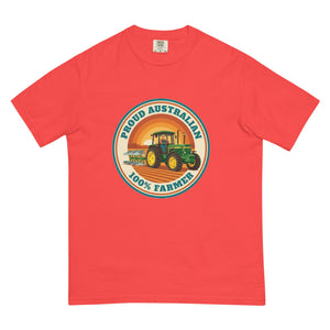 The Tractor Mugs Store Paprika John Deere 3350 4WD PROUD AUSTRALIAN 100% FARMER Retro | Unisex Premium T-shirt Quality Farmers Merch