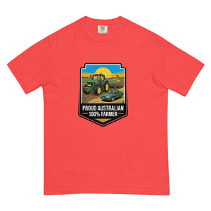 The Tractor Mugs Store Paprika John Deere 6930 PROUD AUSTRALIAN 100% FARMER Bright | Unisex Premium T-shirt Quality Farmers Merch
