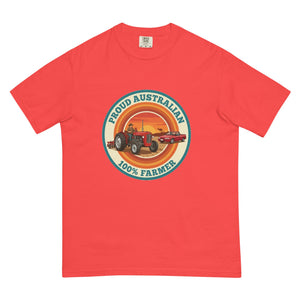 The Tractor Mugs Store Paprika Massey Ferguson 35X PROUD AUSTRALIAN 100% FARMER Retro | Unisex Premium T-shirt Quality Farmers Merch