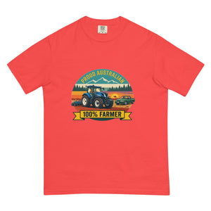 The Tractor Mugs Store Paprika New Holland T7.210 PROUD AUSTRALIAN 100% FARMER Outdoor | Unisex Premium T-shirt Quality Farmers Merch
