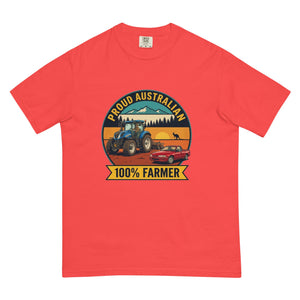 The Tractor Mugs Store Paprika New Holland T7.225 PROUD AUSTRALIAN 100% FARMER Outdoor | Unisex Premium T-shirt Quality Farmers Merch