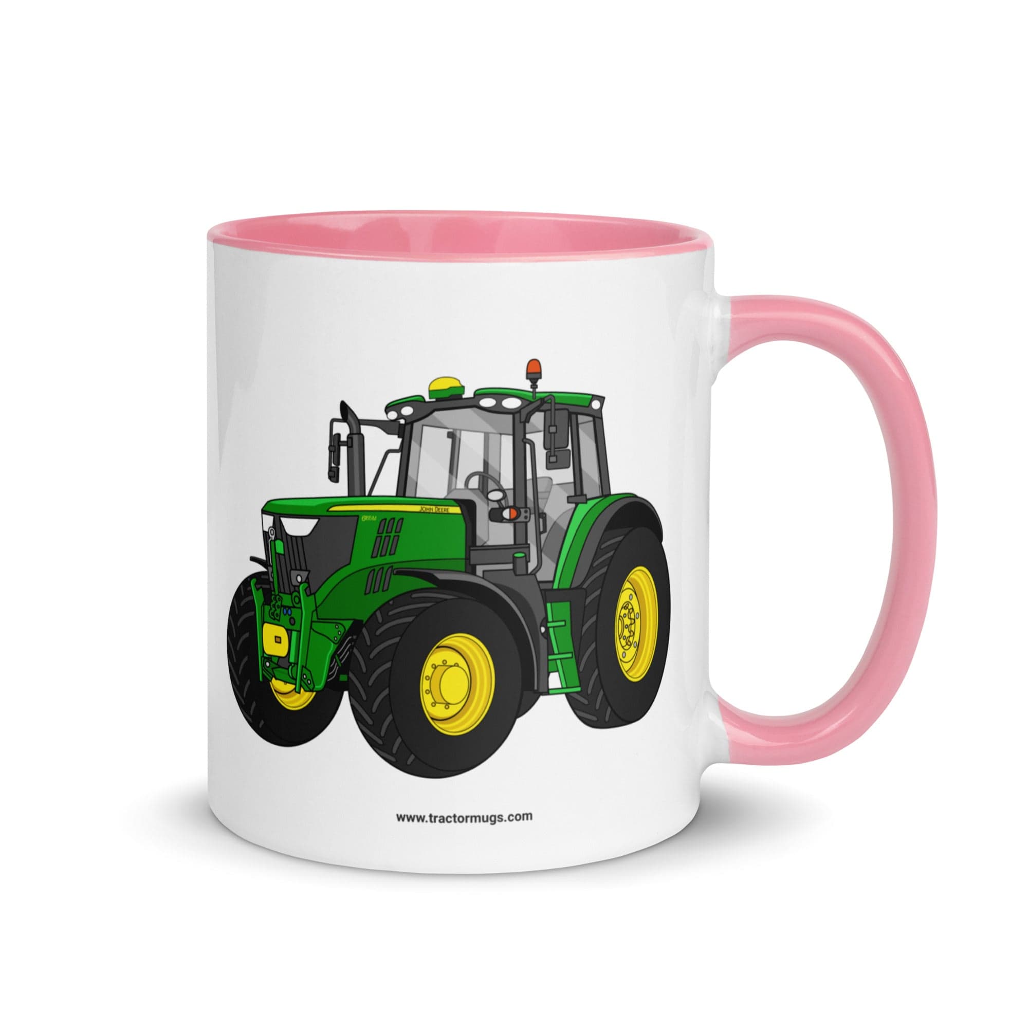 The Tractor Mugs Store Pink / 11 oz John Deere 6155 M | Mug with Color Inside Quality Farmers Merch