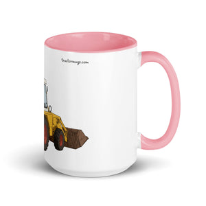 The Tractor Mugs Store Pink / 15 oz JCB 3D Working | Mug with Colour Inside Quality Farmers Merch