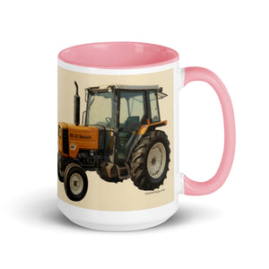 The Tractor Mugs Store Pink / 15 oz Renault 65-32 MX Oil Painting | Mug with Color Inside Quality Farmers Merch