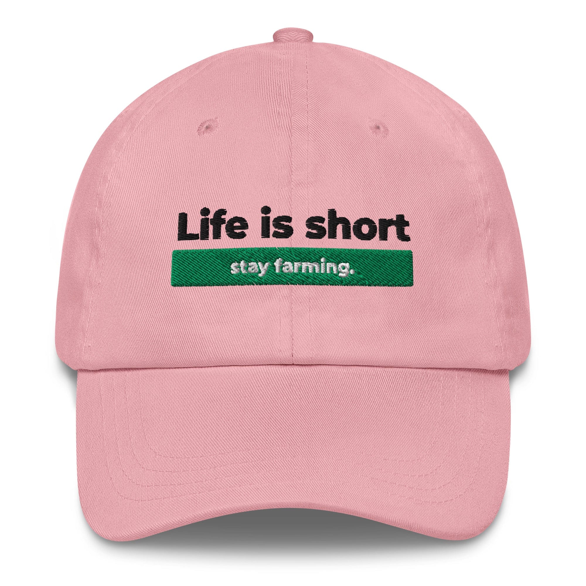 The Tractor Mugs Store Pink Life is Short. Stay Farming | Dad hat Quality Farmers Merch