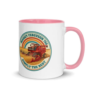 The Tractor Mugs Store Pink Massey Ferguson 760 Massey Ferguson 760 SIMPLY THE BEST | Mug with Colour Inside Quality Farmers Merch