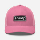 The Tractor Mugs Store Pink Oasis Style Retro Sheep | Trucker Cap Quality Farmers Merch