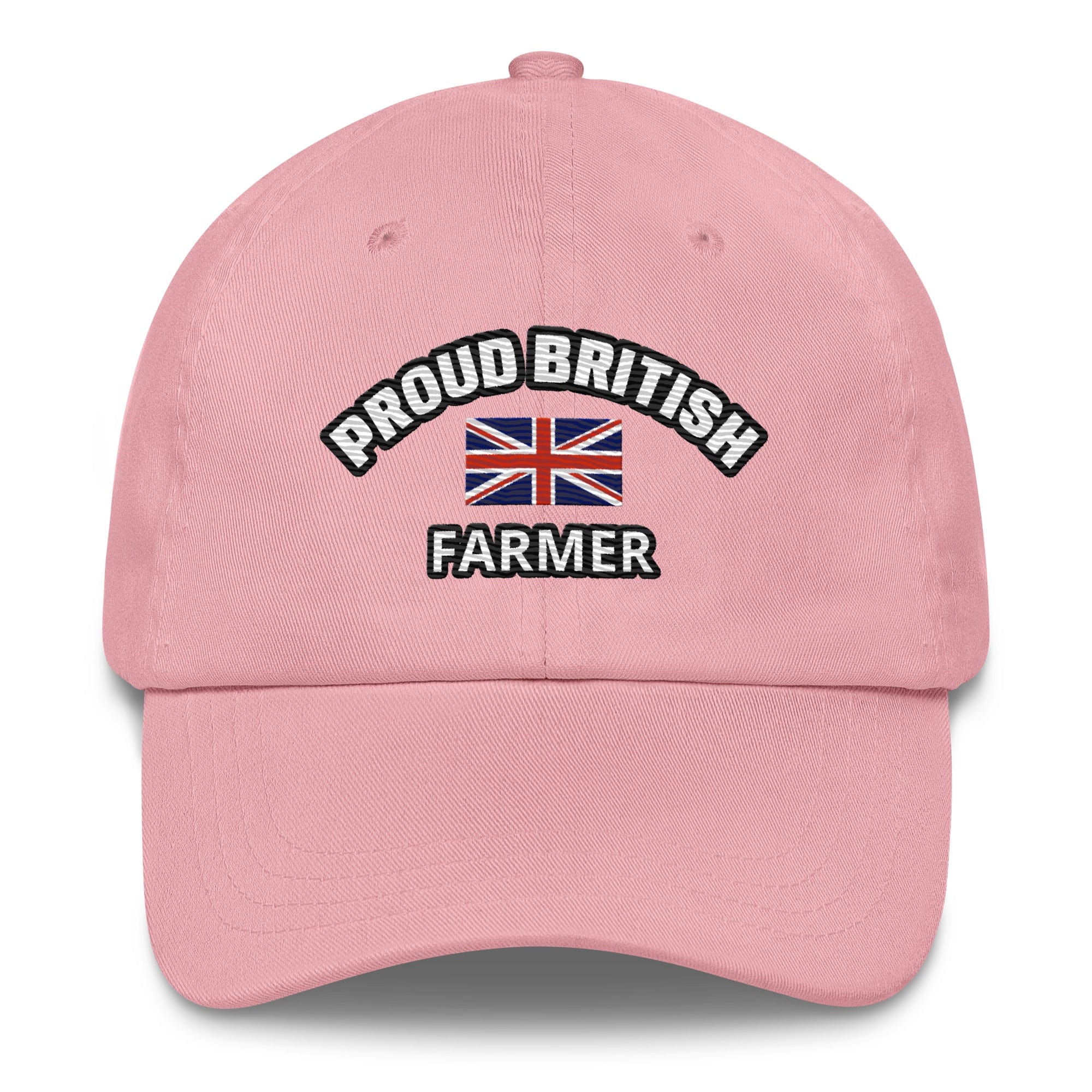 The Tractor Mugs Store Pink Proud British Farmer | Dad Hat Quality Farmers Merch