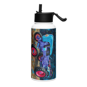 The Tractor Mugs Store Porsche Diesel A111 Splash Art | Stainless steel water bottle with a straw lid Quality Farmers Merch