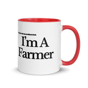 The Tractor Mugs Store Red / 11 oz I'M A FARMER | Mug with Color Inside Quality Farmers Merch