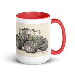 The Tractor Mugs Store Red / 15 oz Fendt 930 Vario S4 Pencil Sketch | Mug with Color Inside Quality Farmers Merch