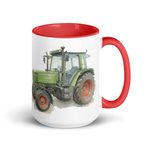 The Tractor Mugs Store Red / 15 oz Fendt Farmer 308 C Watercolor | Mug with Color Inside Quality Farmers Merch