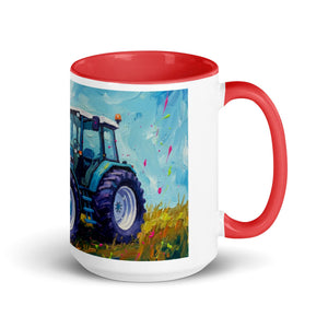 The Tractor Mugs Store Red / 15 oz Ford 8340 Splash Art | Mug with Color Inside Quality Farmers Merch