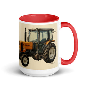 The Tractor Mugs Store Red / 15 oz Renault 65-32 MX Oil Painting | Mug with Color Inside Quality Farmers Merch