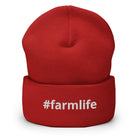The Tractor Mugs Store Red #farmlife | Cuffed Beanie Quality Farmers Merch
