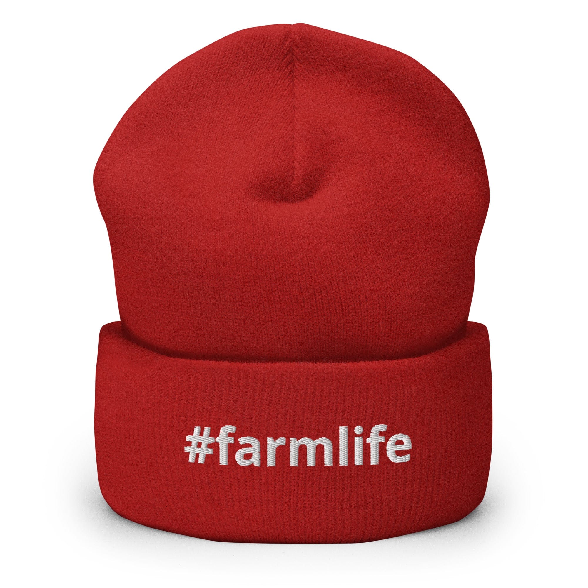 The Tractor Mugs Store Red #farmlife | Cuffed Beanie Quality Farmers Merch