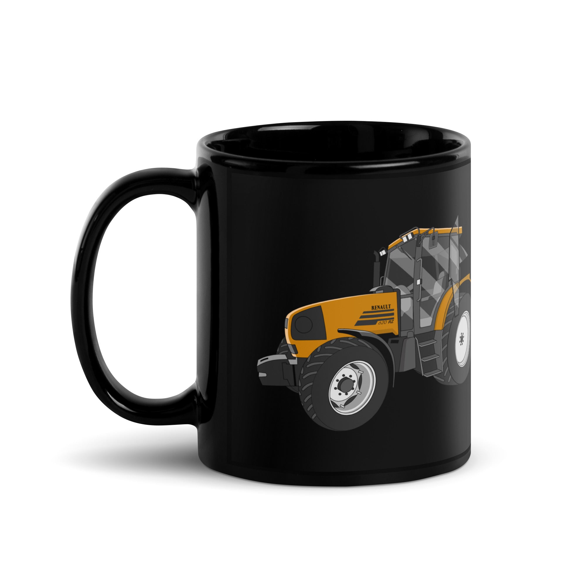 The Tractor Mugs Store Renault 620 RZ | Black Glossy Mug Quality Farmers Merch