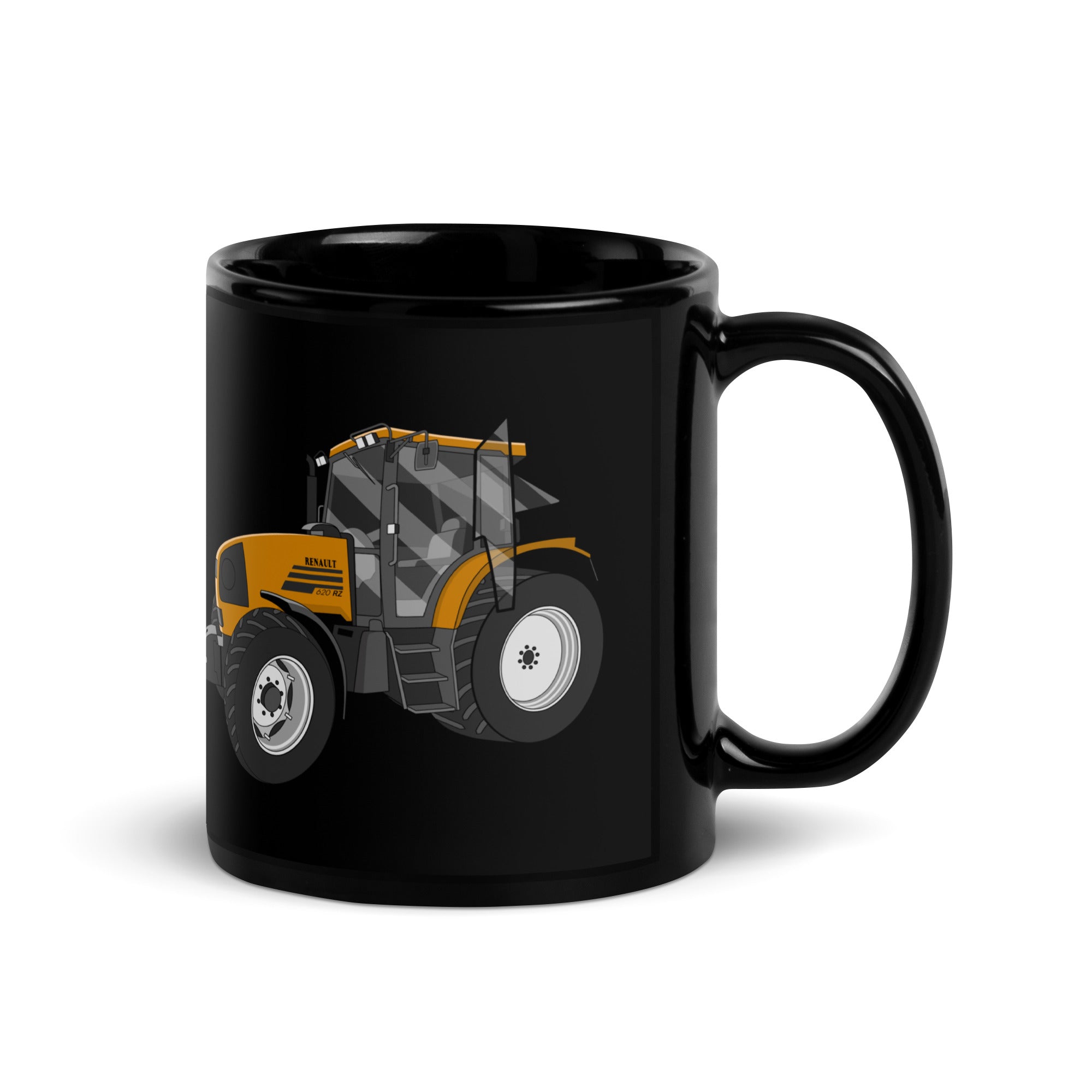 The Tractor Mugs Store Renault 620 RZ | Black Glossy Mug Quality Farmers Merch