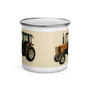 The Tractor Mugs Store Renault 65-32 MX Oil Painting | Enamel Mug Quality Farmers Merch