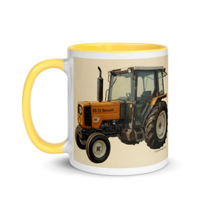 The Tractor Mugs Store Renault 65-32 MX Oil Painting | Mug with Color Inside Quality Farmers Merch