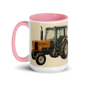 The Tractor Mugs Store Renault 65-32 MX Oil Painting | Mug with Color Inside Quality Farmers Merch