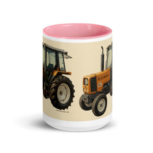 The Tractor Mugs Store Renault 65-32 MX Oil Painting | Mug with Color Inside Quality Farmers Merch