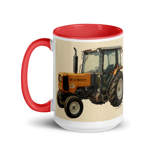 The Tractor Mugs Store Renault 65-32 MX Oil Painting | Mug with Color Inside Quality Farmers Merch
