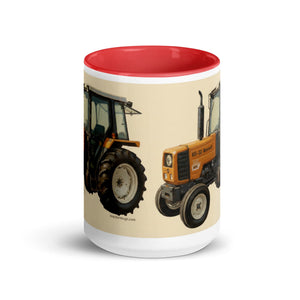 The Tractor Mugs Store Renault 65-32 MX Oil Painting | Mug with Color Inside Quality Farmers Merch