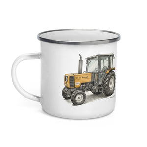 The Tractor Mugs Store Renault 65-32 MX Pencil Sketch | Enamel Mug Quality Farmers Merch