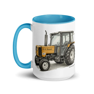 The Tractor Mugs Store Renault 65-32 MX Pencil Sketch | Mug with Color Inside Quality Farmers Merch