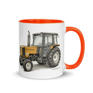The Tractor Mugs Store Renault 65-32 MX Pencil Sketch | Mug with Color Inside Quality Farmers Merch